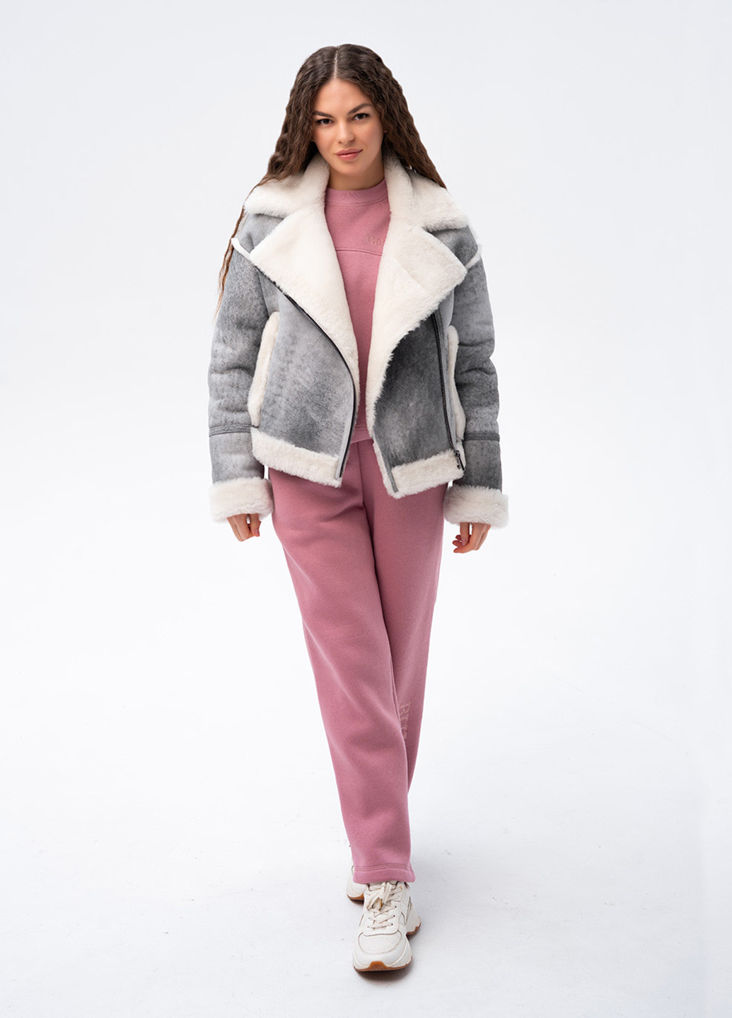 Розовый свитшот Fabio Monti однотонный вышивка (297949075)