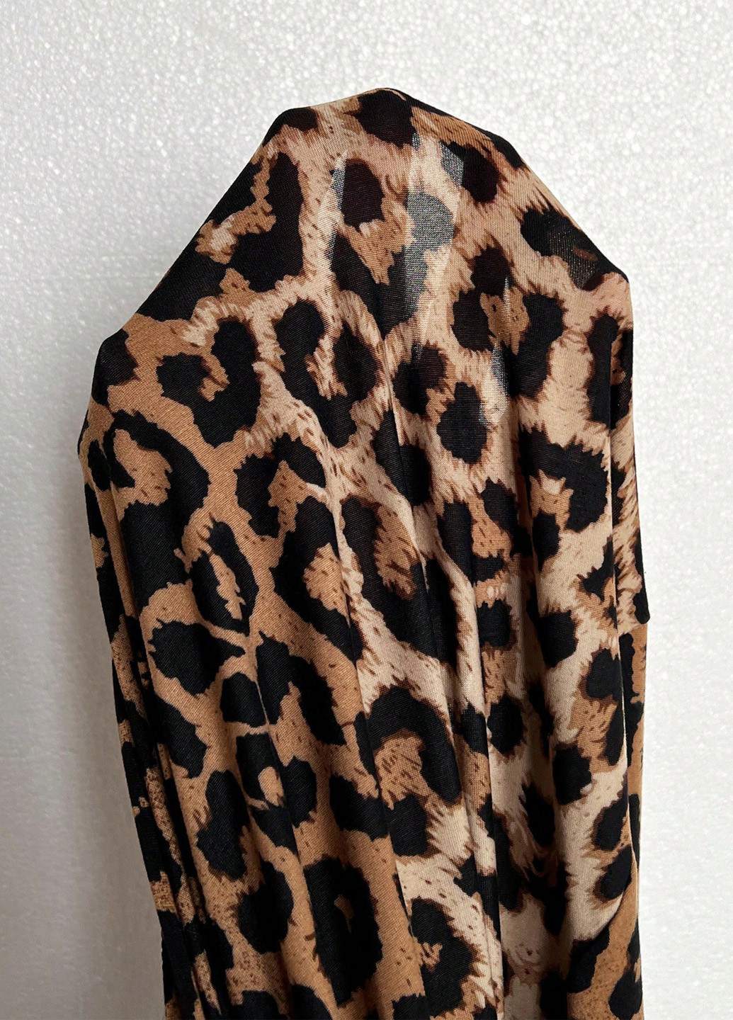 Светло-коричневое кэжуал платье годе SHEIN леопардовый