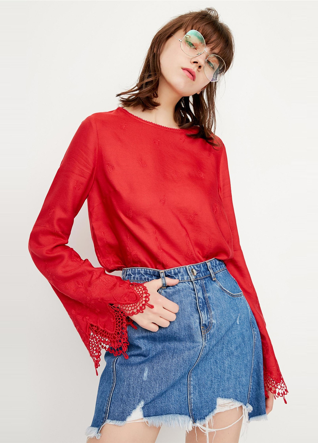 Красная блуза Only