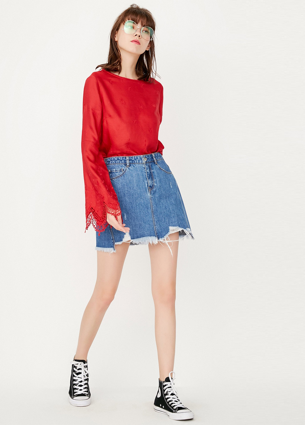 Красная блуза Only