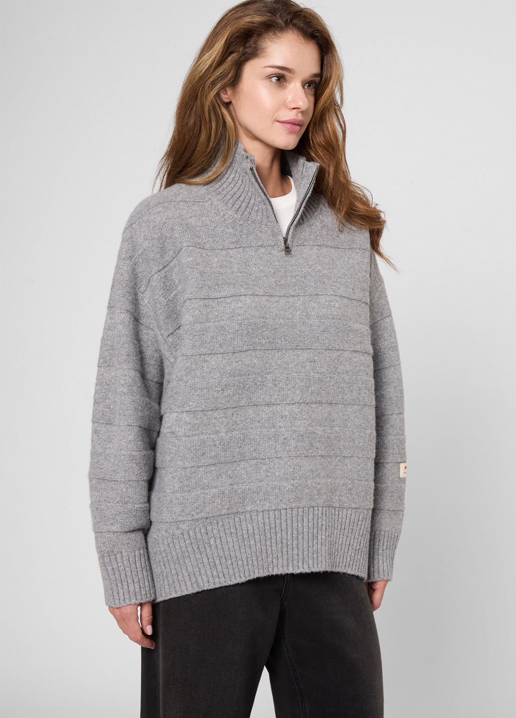 Светло-серый зимний свитер PRPY