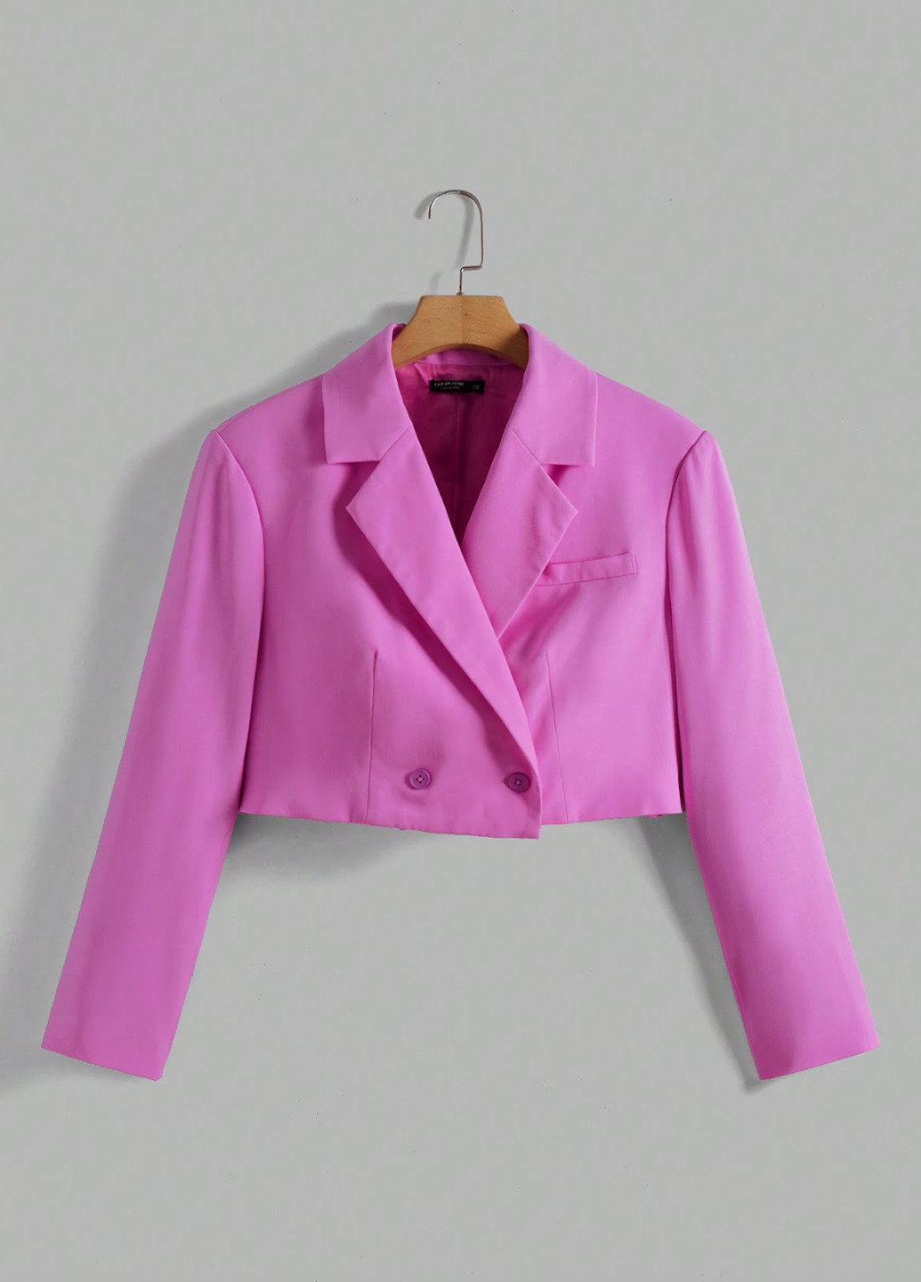 Розовый женский жакет SHEIN однотонный - демисезонный
