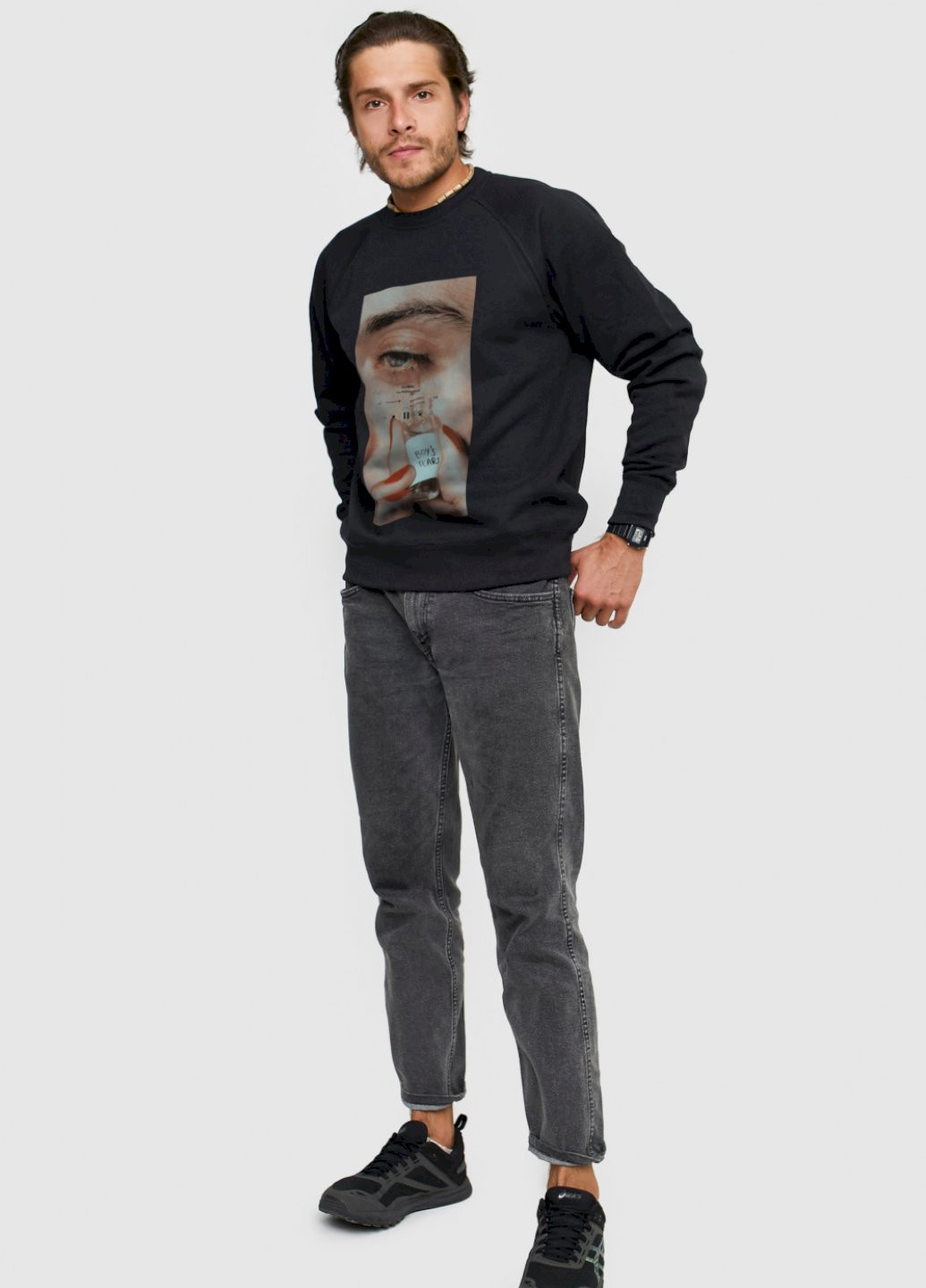 Черный свитшот мужской YAPPI (198688919)