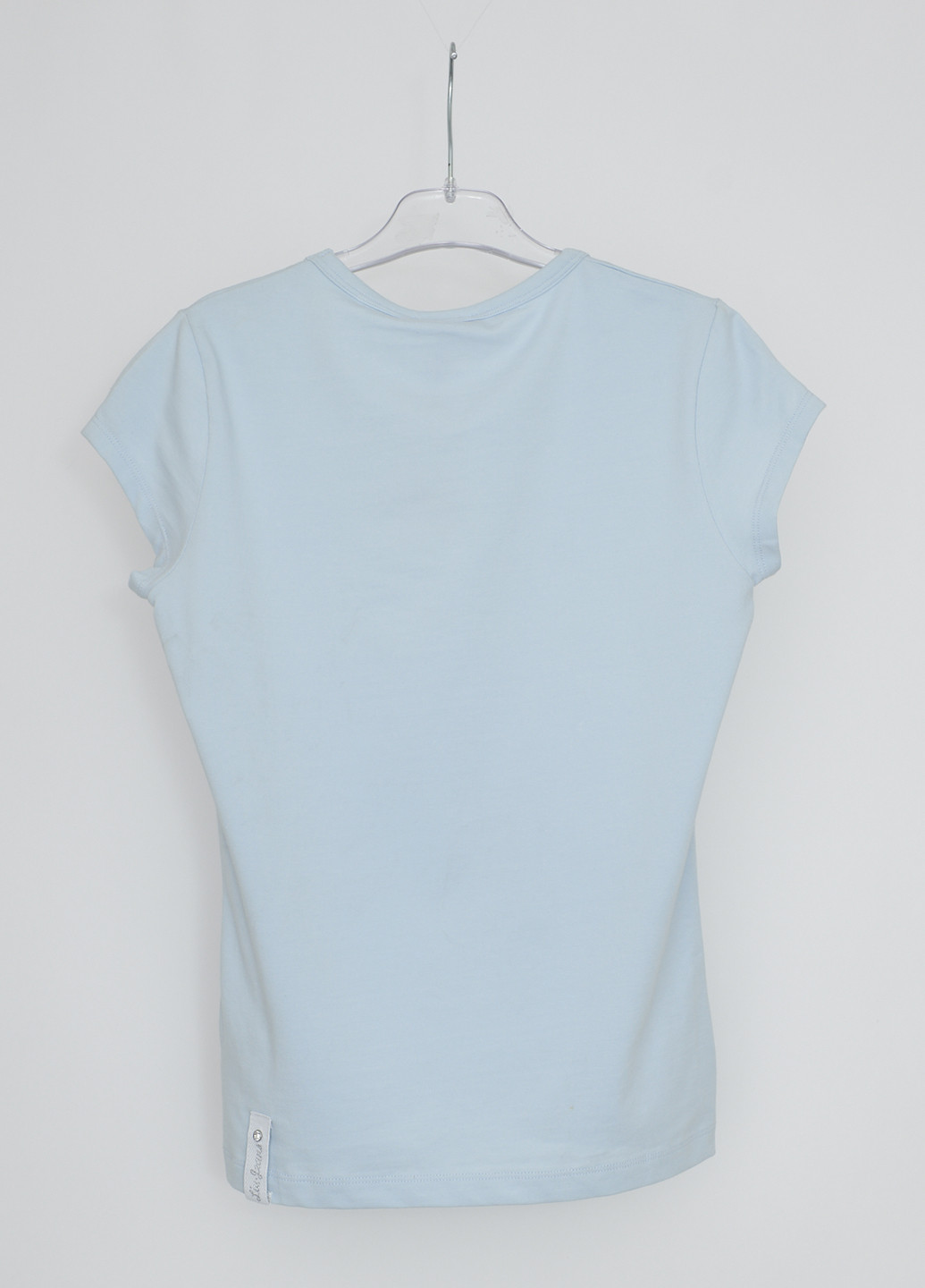 Голубая летняя футболка с коротким рукавом Liu Jo