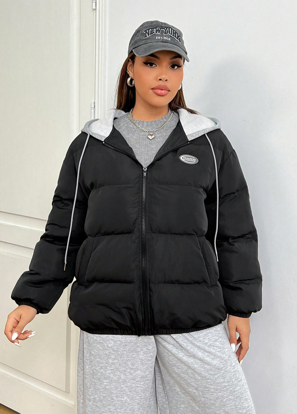 Чорна демісезонна куртка SHEIN