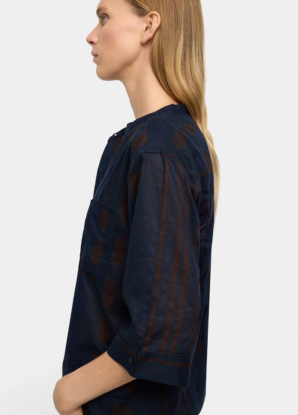 Темно-синяя кэжуал рубашка в полоску Parfois