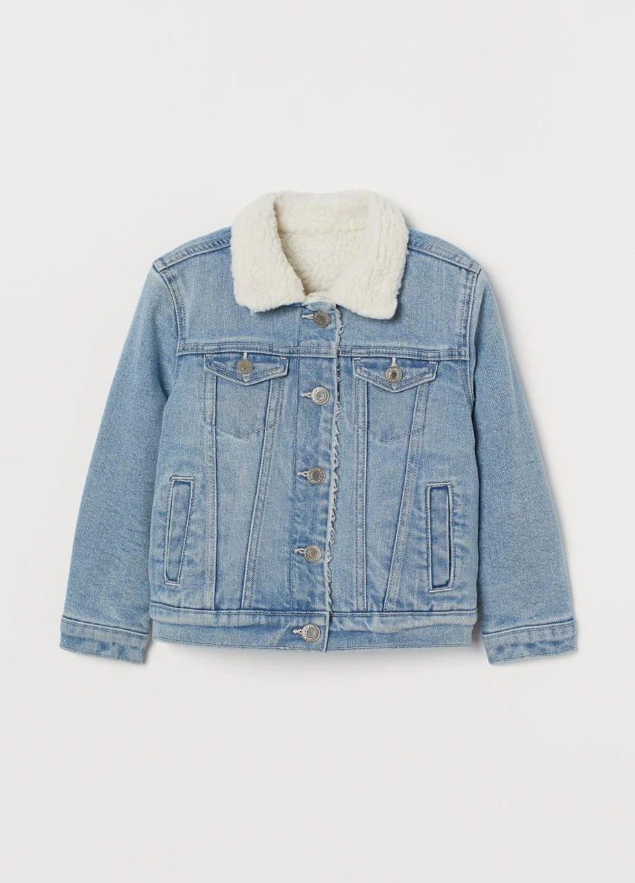 Голубая демисезонная куртка H&M