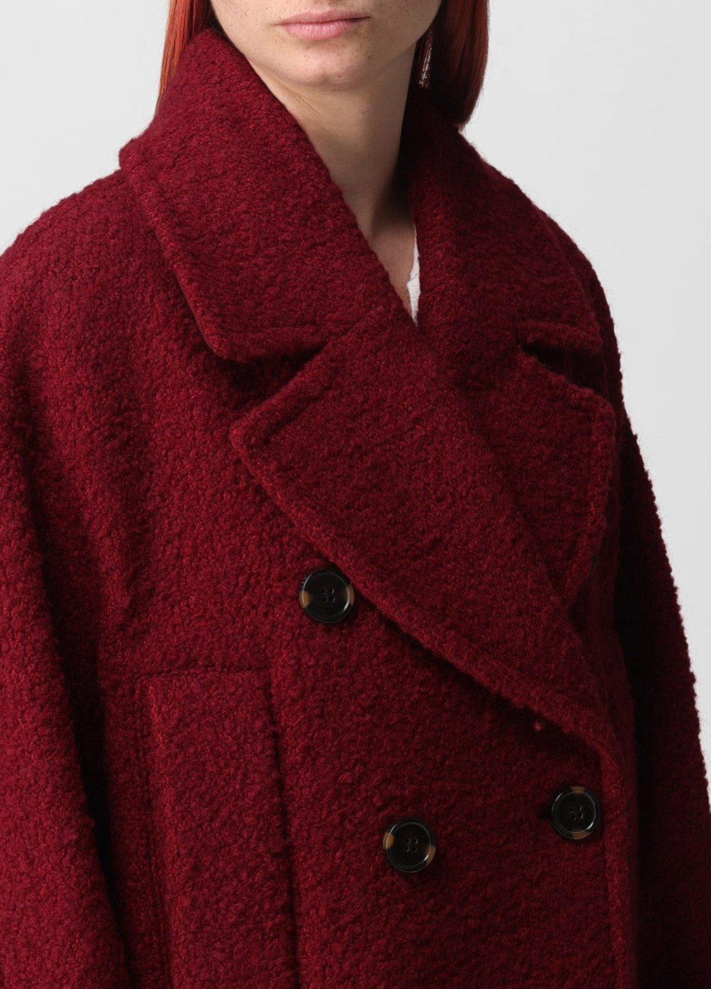 Бордове демісезонне Пальто оверсайз Tommy Hilfiger