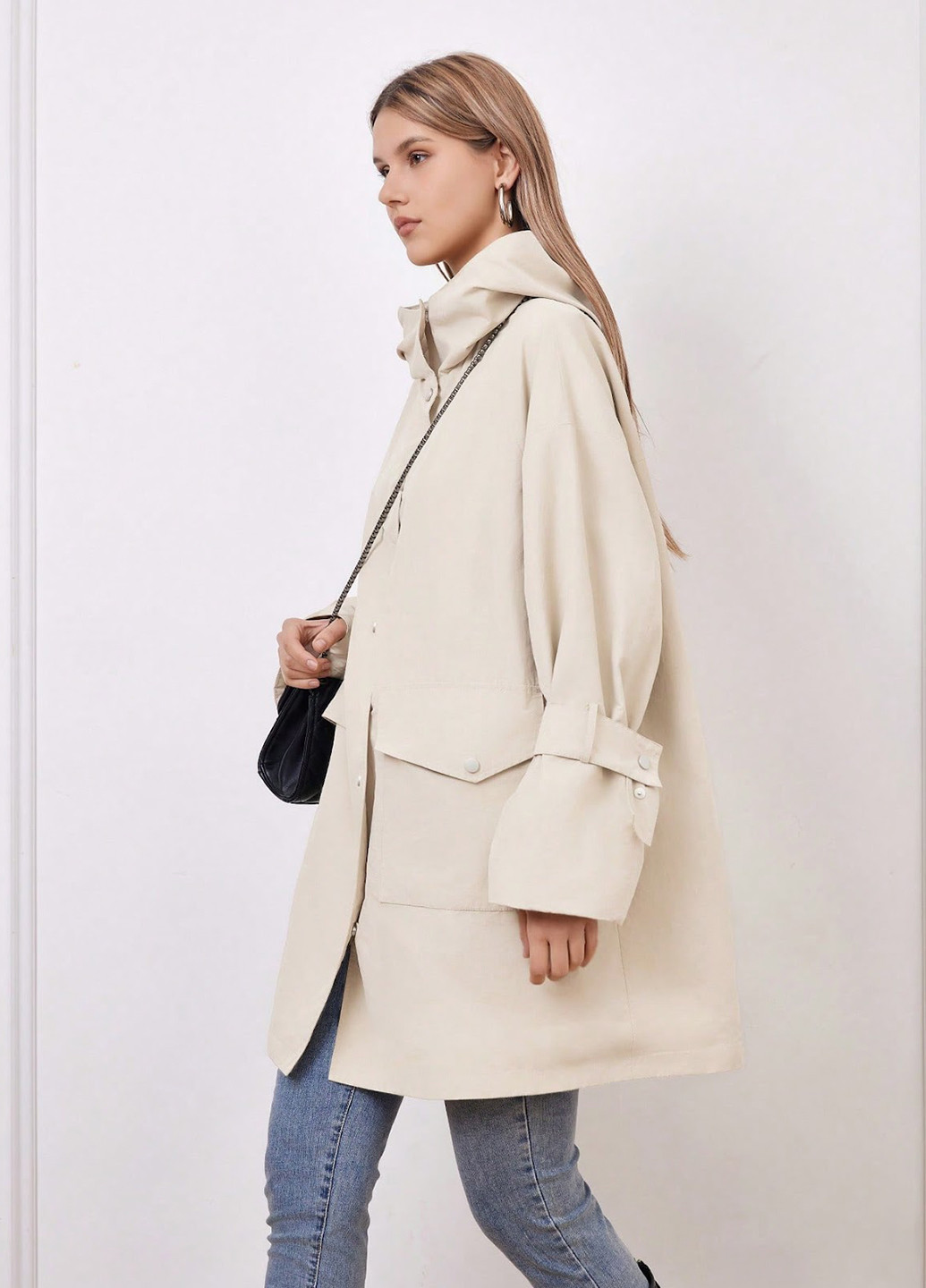 Плащ SHEIN тренчкот на кнопках демисезон (330749678)