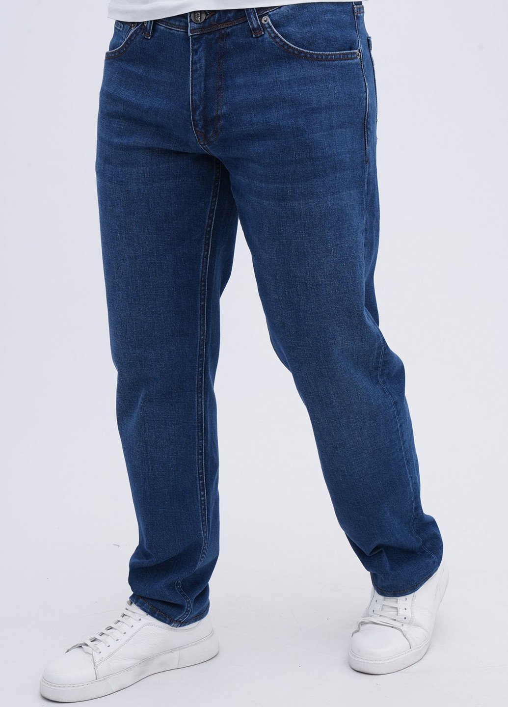 Синие демисезонные слим джинсы Trend Collection