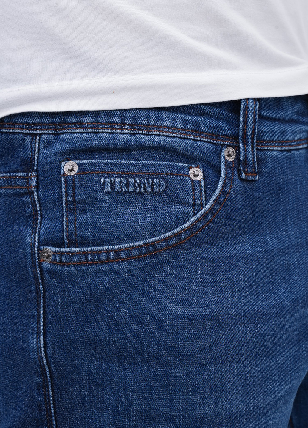 Синие демисезонные слим джинсы Trend Collection