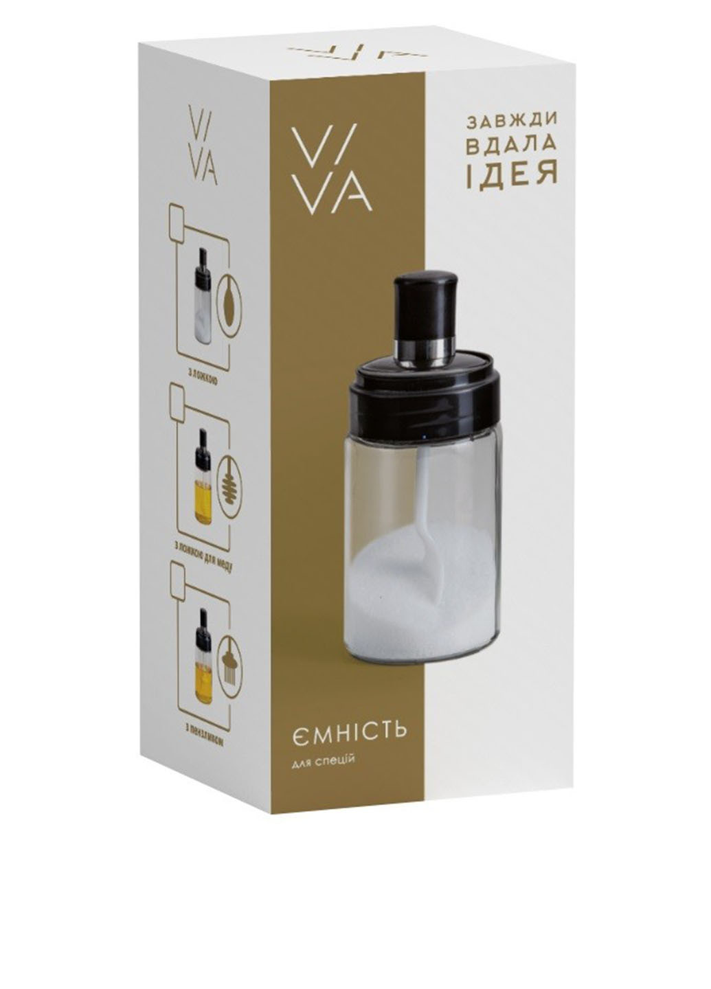 Спецовница с ложкой, 250 мл Viva (270097233)