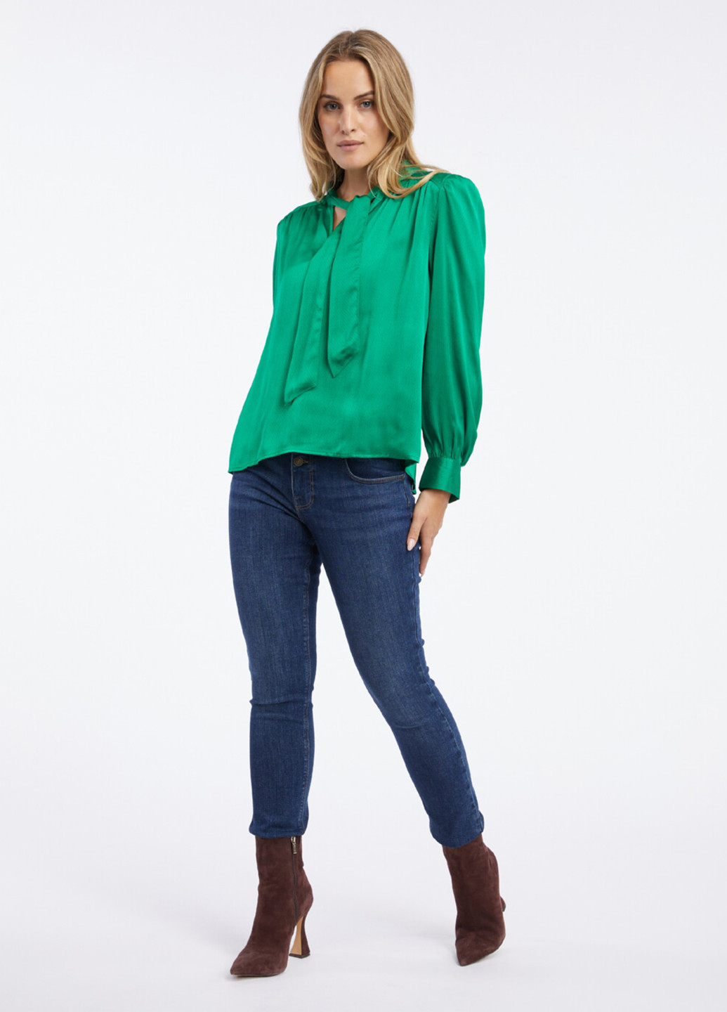 Зелёная блуза Orsay