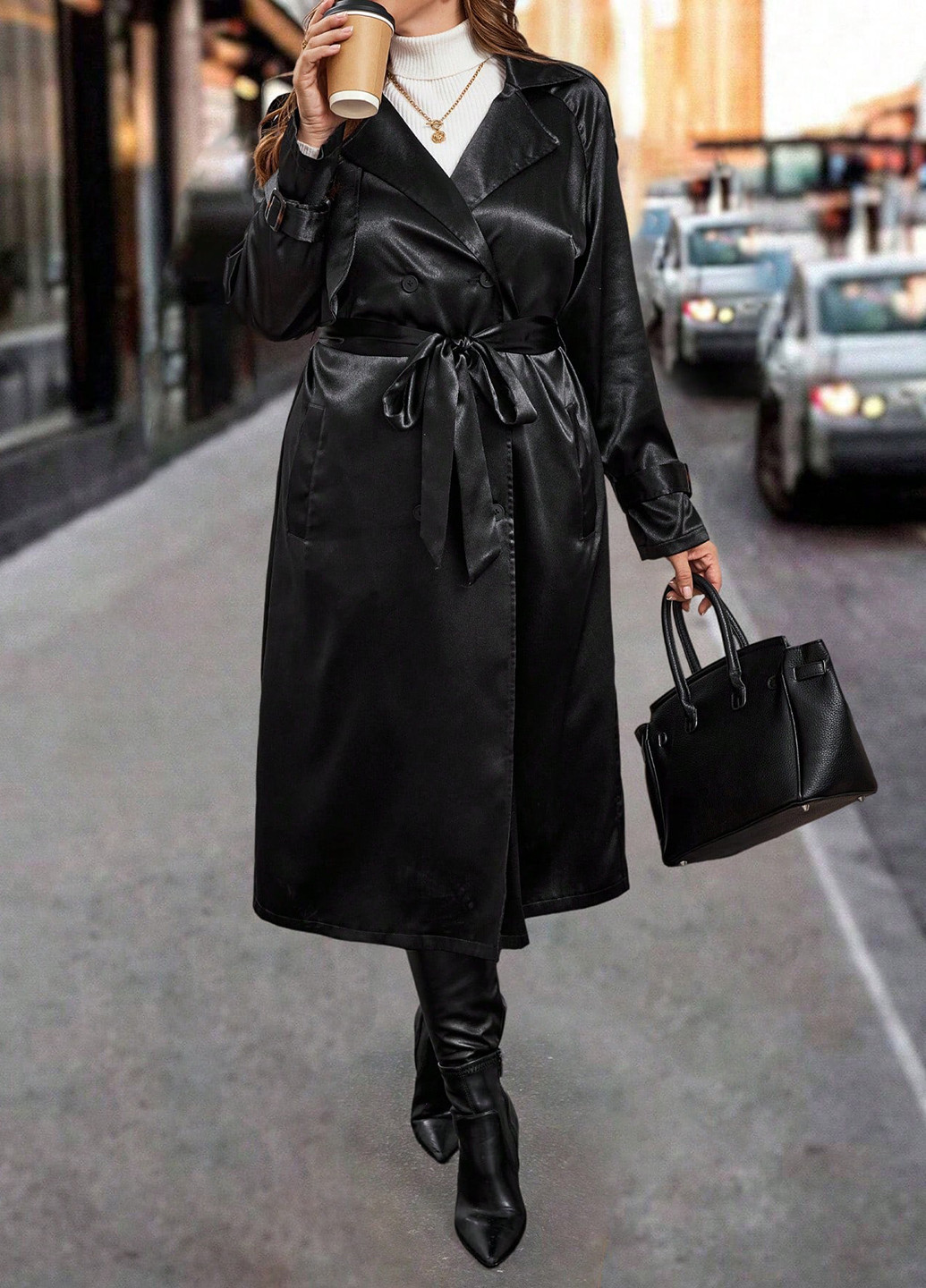 Плащ SHEIN тренчкот на гудзиках демісезон (340672845)