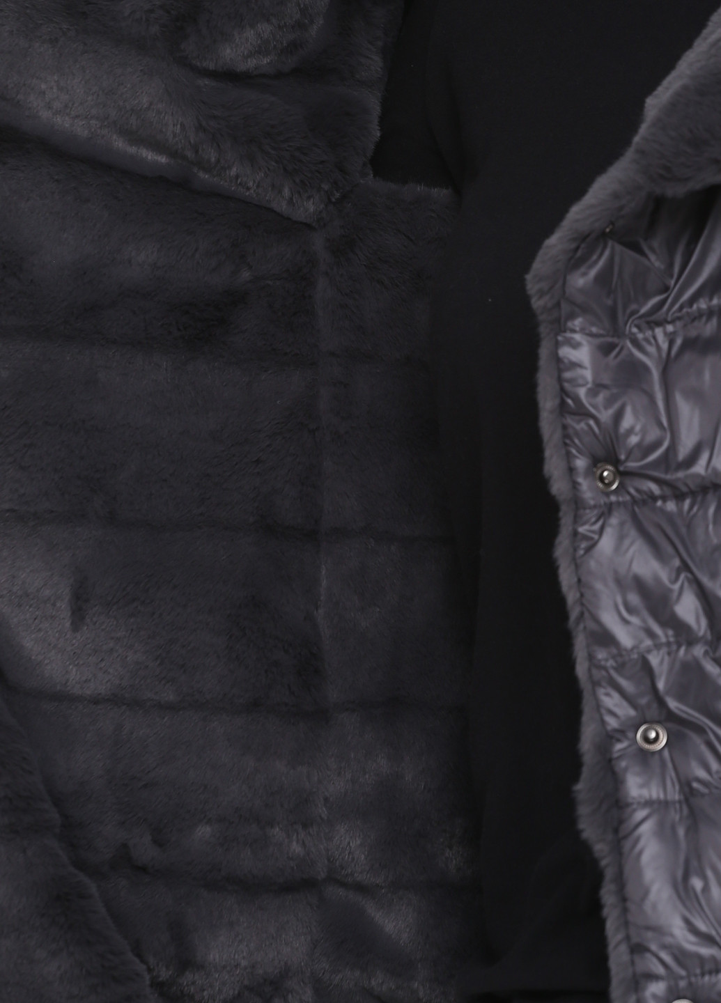 Темно-сіра демісезонна куртка двостороння W Collection