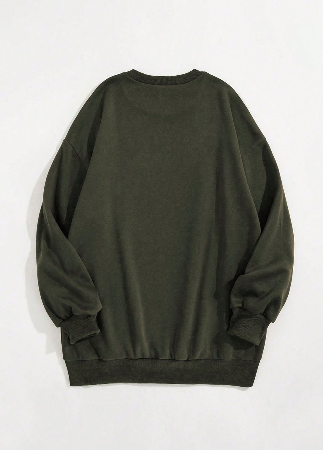 Зелений світшот SHEIN малюнок без декору (329841479)