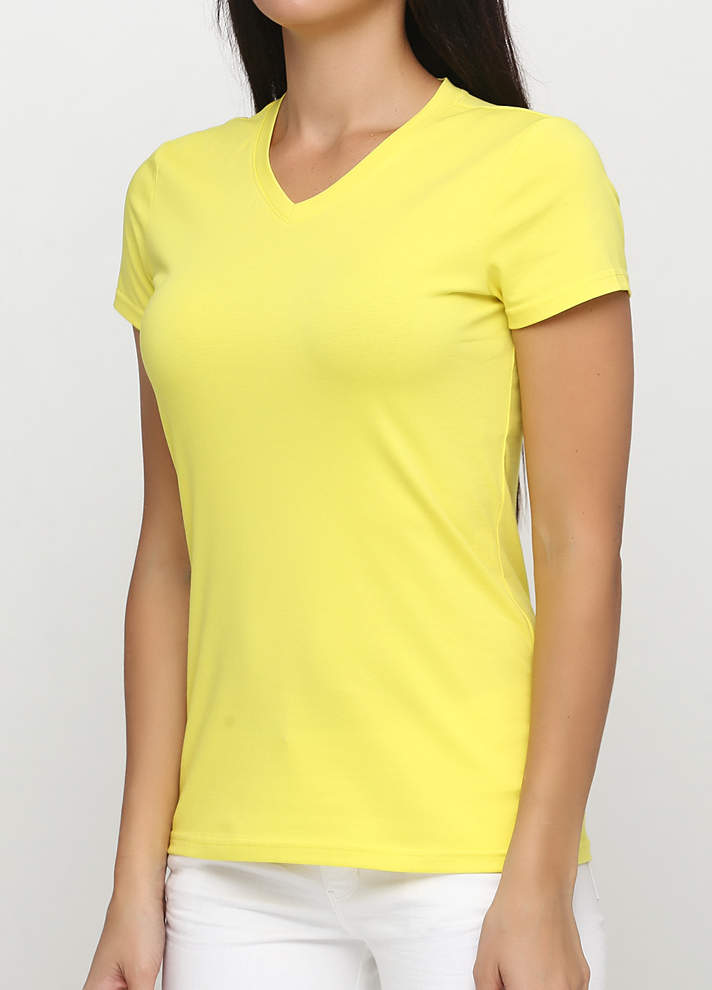Желтая летняя футболка Only Women