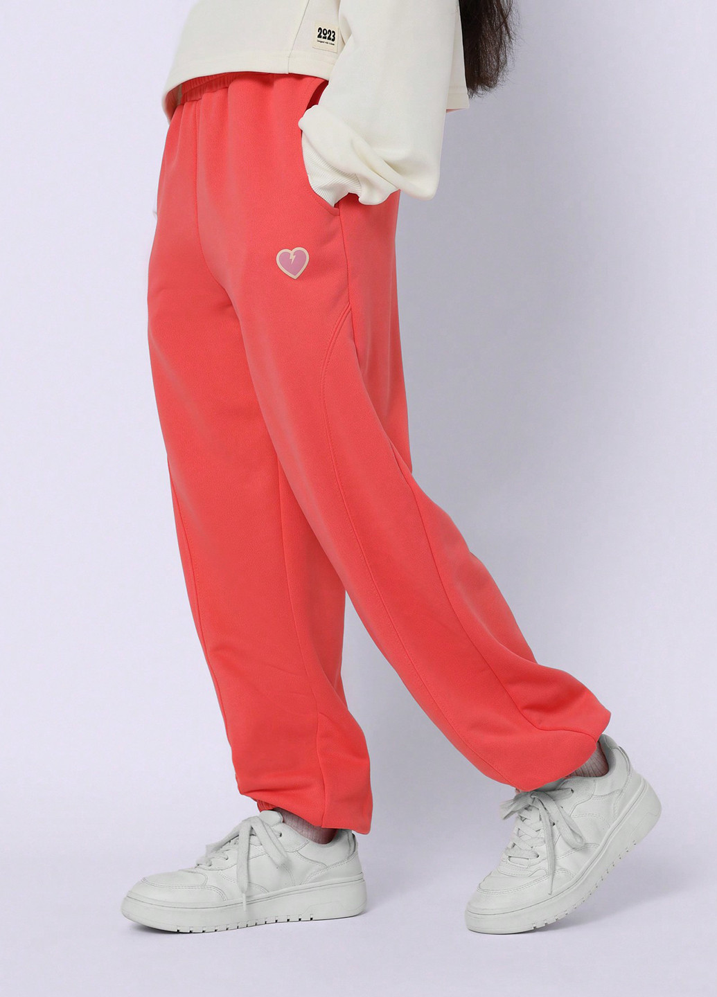 Розовые спортивные демисезонные джоггеры брюки SHEIN