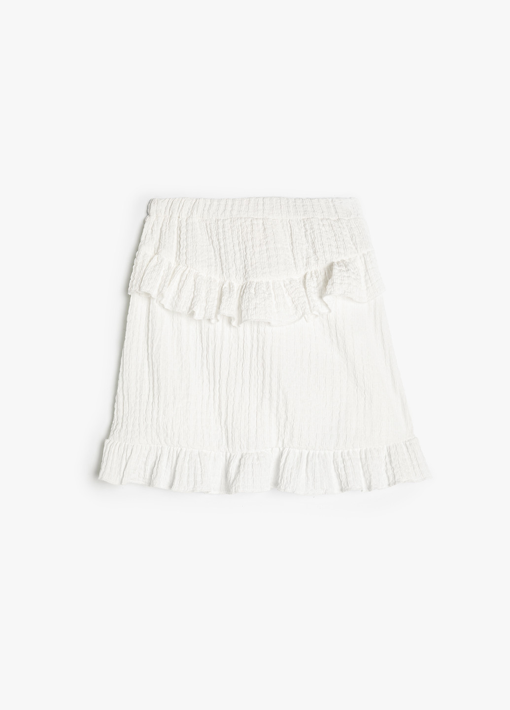 Белая кэжуал однотонная юбка KOTON а-силуэта (трапеция)