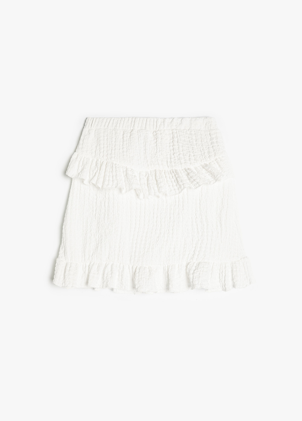 Белая кэжуал однотонная юбка KOTON а-силуэта (трапеция)