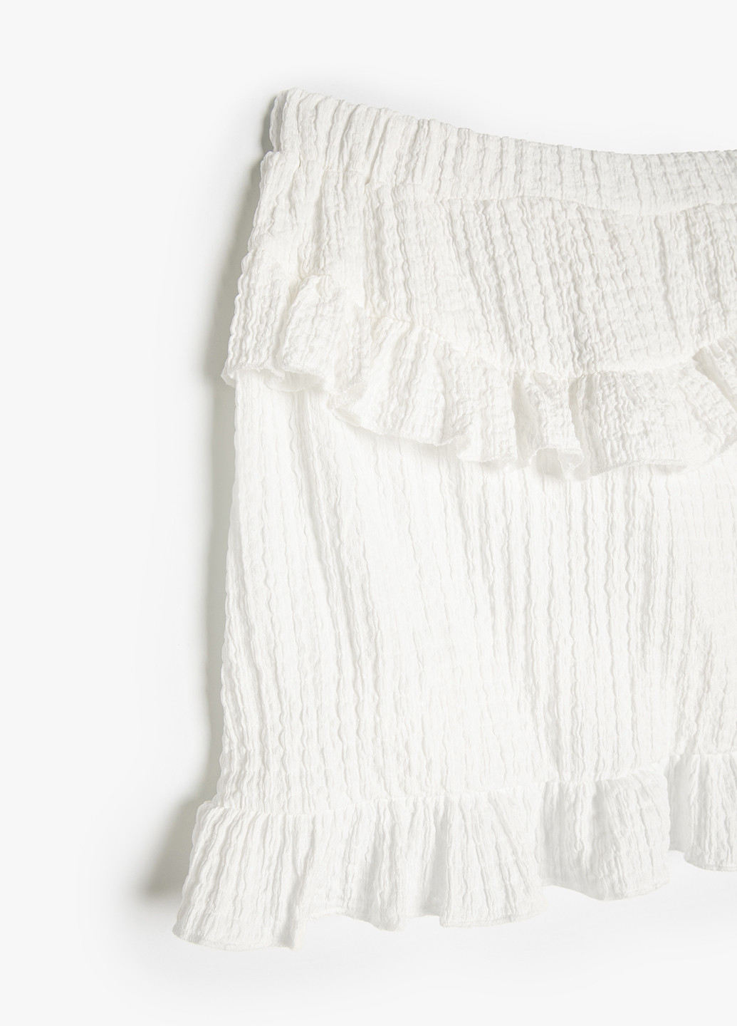 Белая кэжуал однотонная юбка KOTON а-силуэта (трапеция)