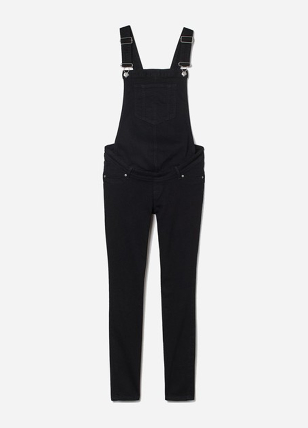 Комбінезон для вагітних H&M комбінезон-брюки однотонний чорний джинсовий бавовна, джинс