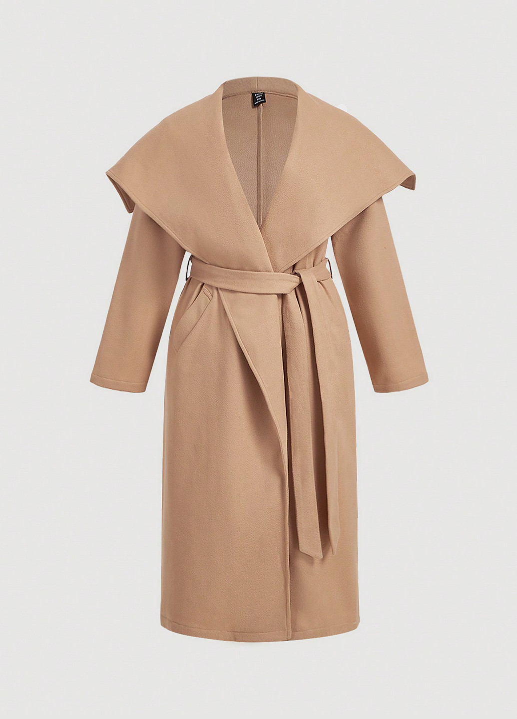 Бежевое демисезонное Пальто SHEIN