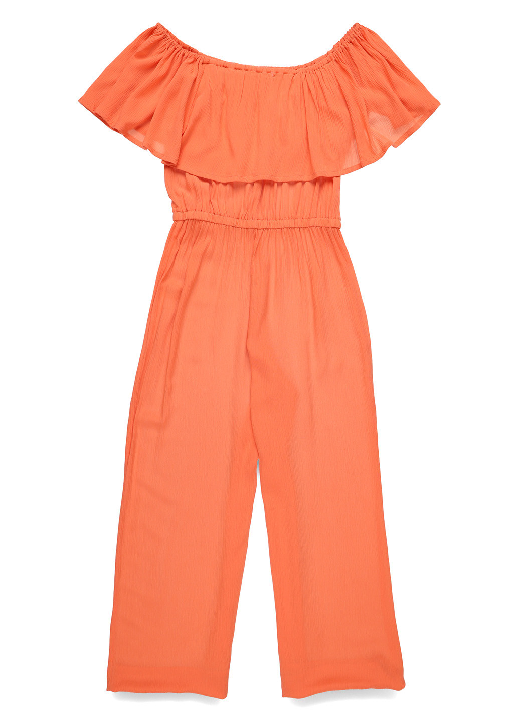 Комбинезон Studio комбинезон-брюки однотонный светло-оранжевый кэжуал вискоза
