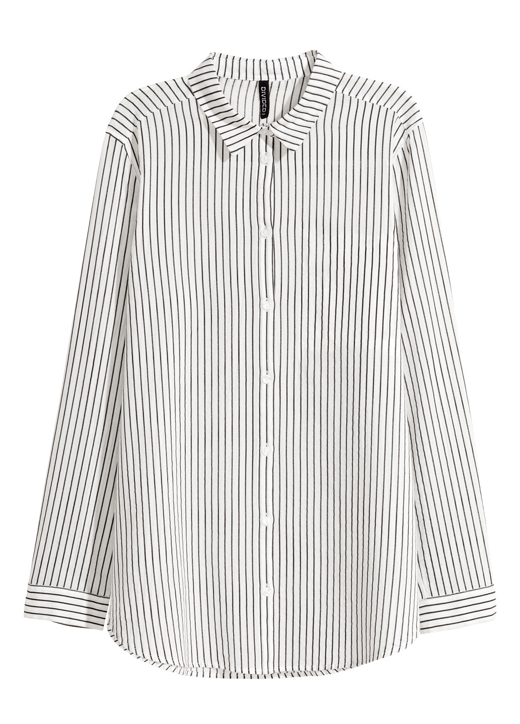 Сорочка H&M смужка чорно-біла кежуал