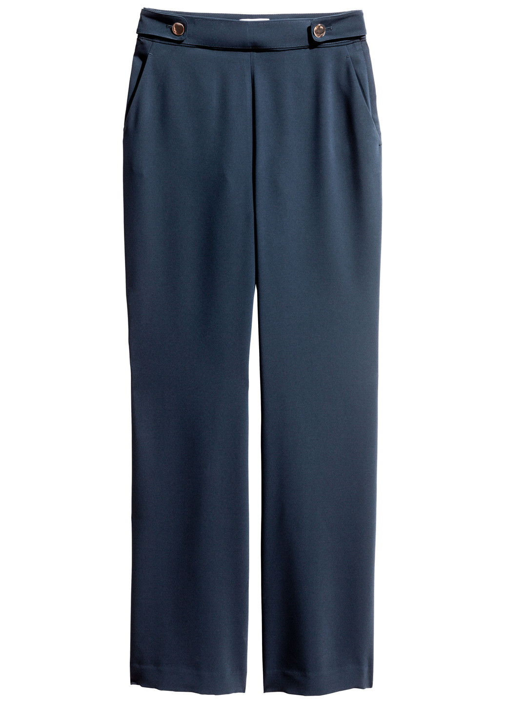 Синие классические летние прямые брюки H&M