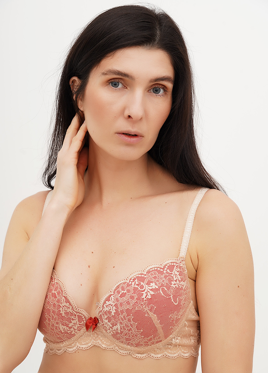 Бежевый бюстгальтер Sambario с косточками полиамид