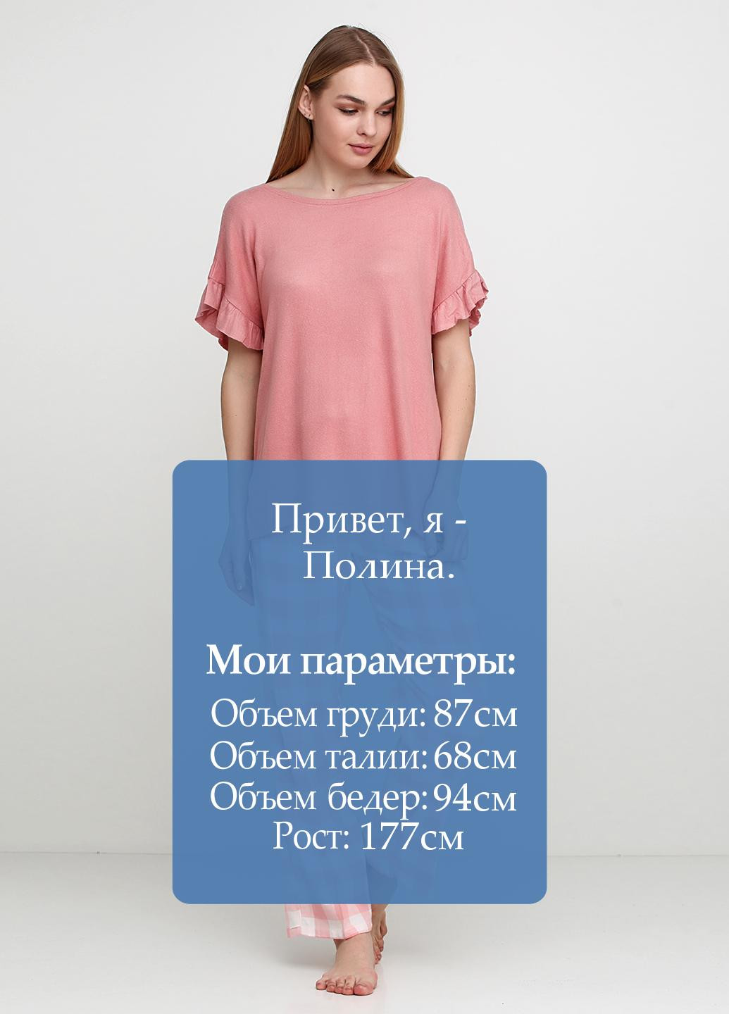 Светло-розовая всесезон пижама (футболкка, брюки) Women'secret