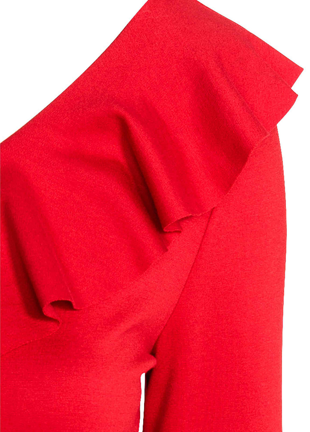 Красное кэжуал платье на одно плечо H&M