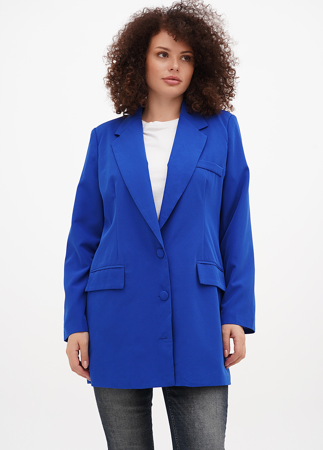 Синий женский жакет Boohoo однотонный - демисезонный