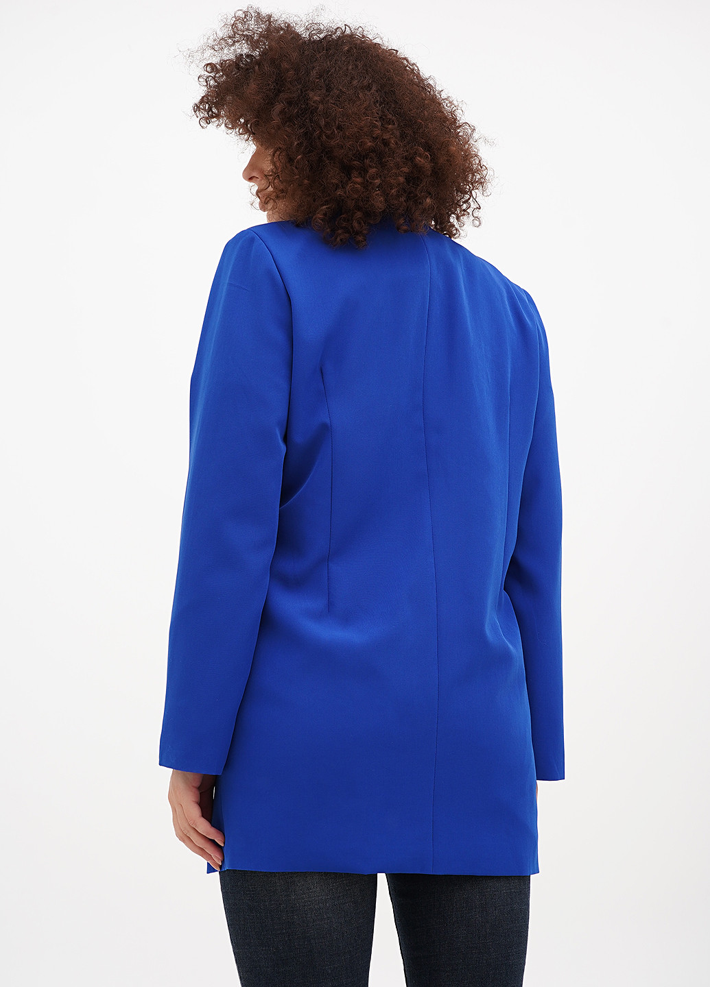 Синий женский жакет Boohoo однотонный - демисезонный