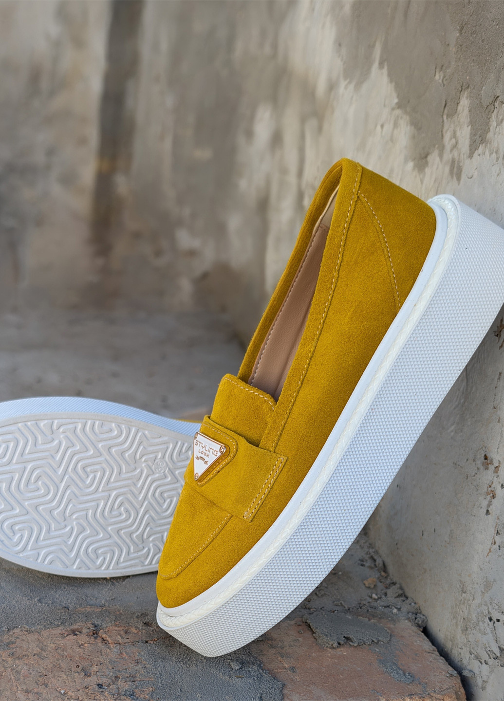 Garti Туфлі лофери гірчичний з натуральна замша, україна — демісезон (352185107)