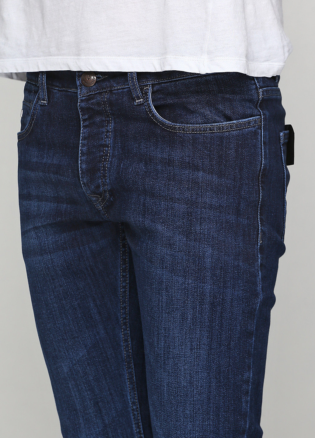 Джинси Armani прямі однотонні сині джинсові