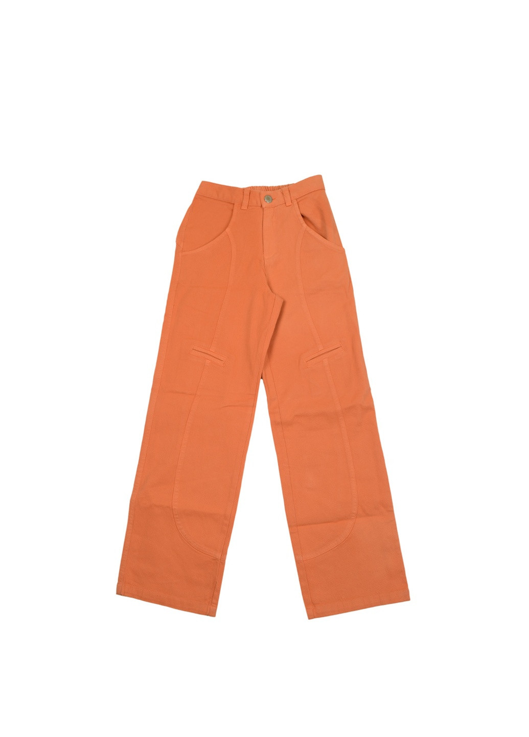 Оранжевые кэжуал демисезонные прямые брюки Ubaldin