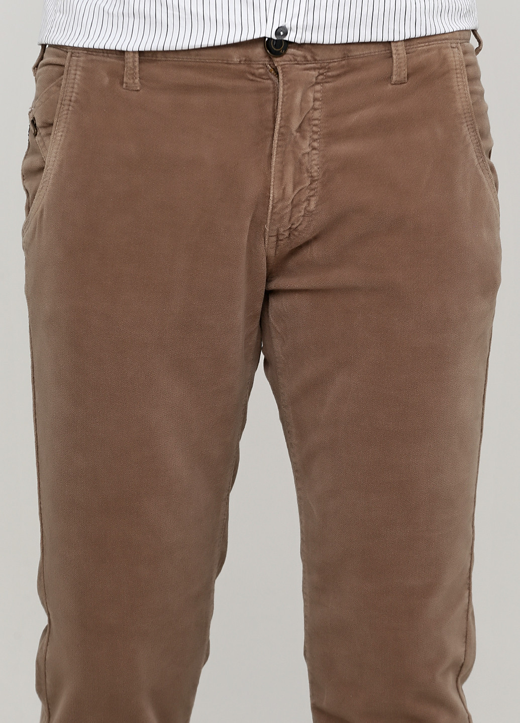 Бежевые кэжуал демисезонные зауженные брюки Armani Jeans