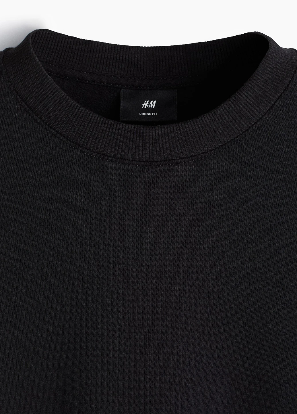 Чорний світшот H&M однотонний без декору (365968294)