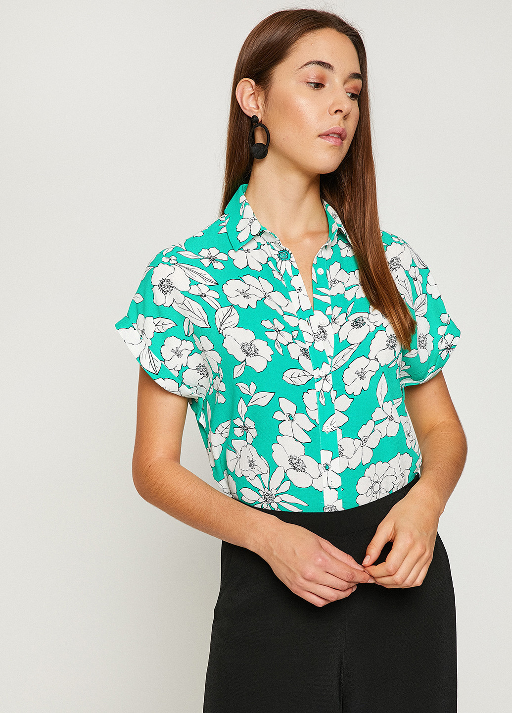 Зелёная блуза KOTON