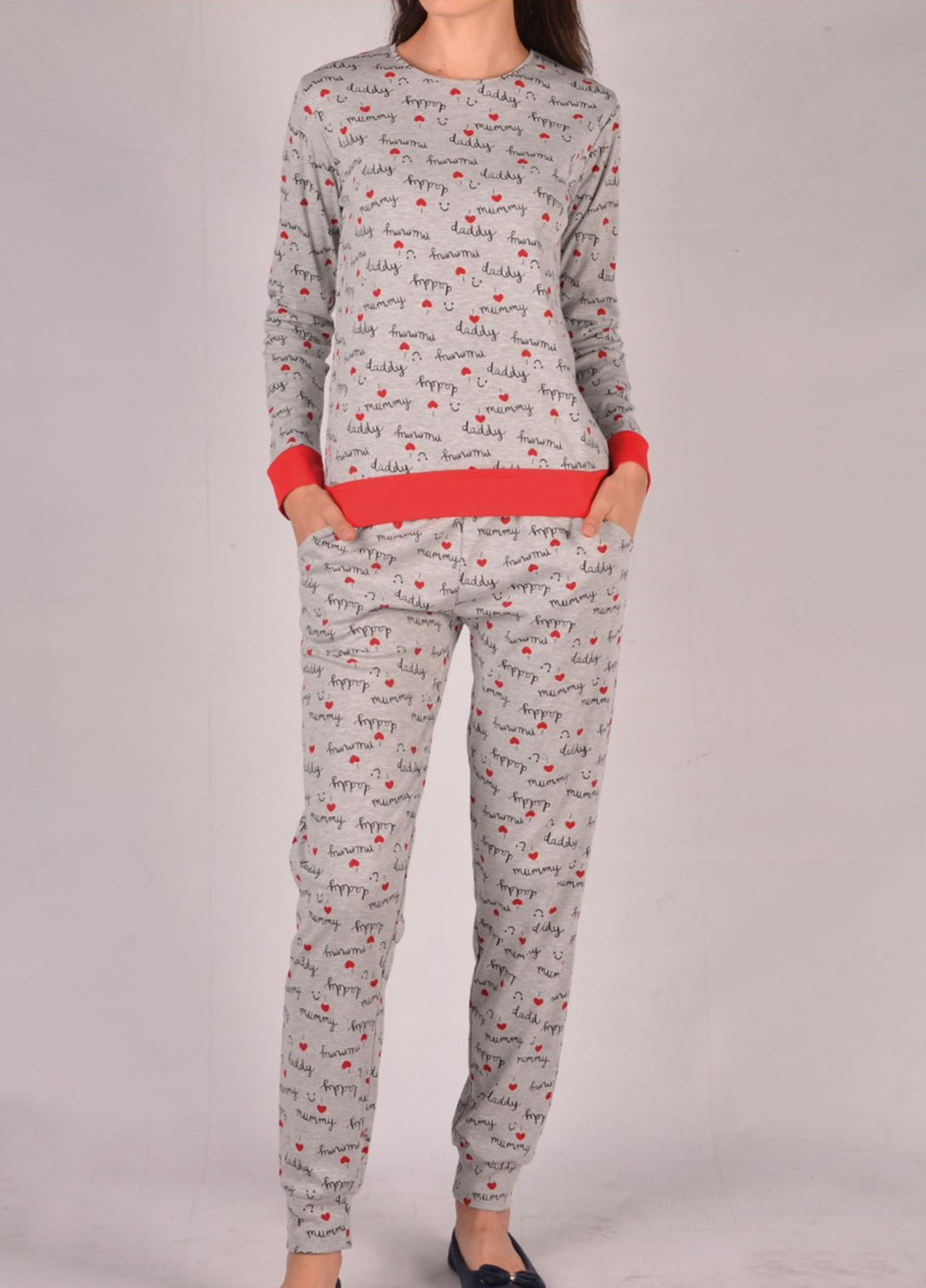 Серая всесезон пижама (свитшот, брюки) свитшот + брюки Nicoletta