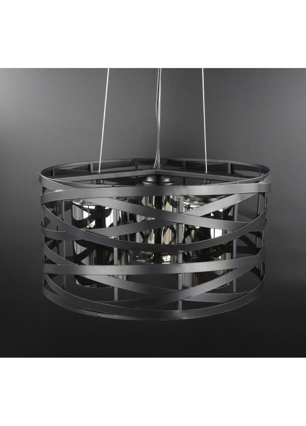 Люстра потолочная подвесная в стиле LOFT (лофт) 3222/3-gr Черный 40х40х40 см. Sunnysky (253630353)