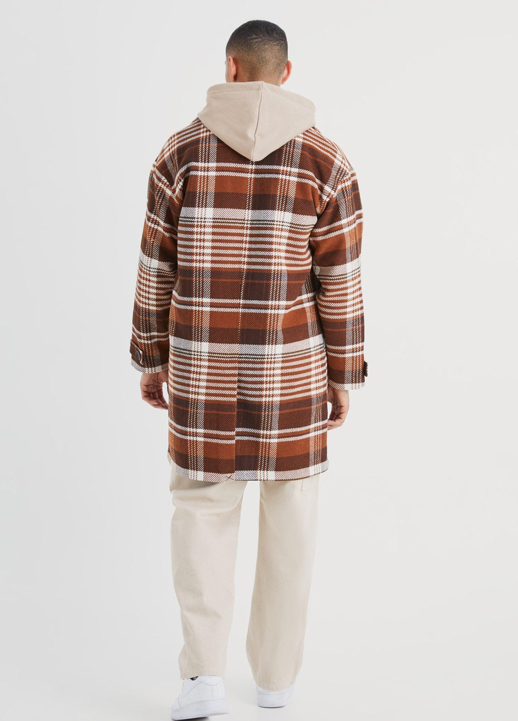 Комбинированное демисезонное Пальто однобортное Boohoo