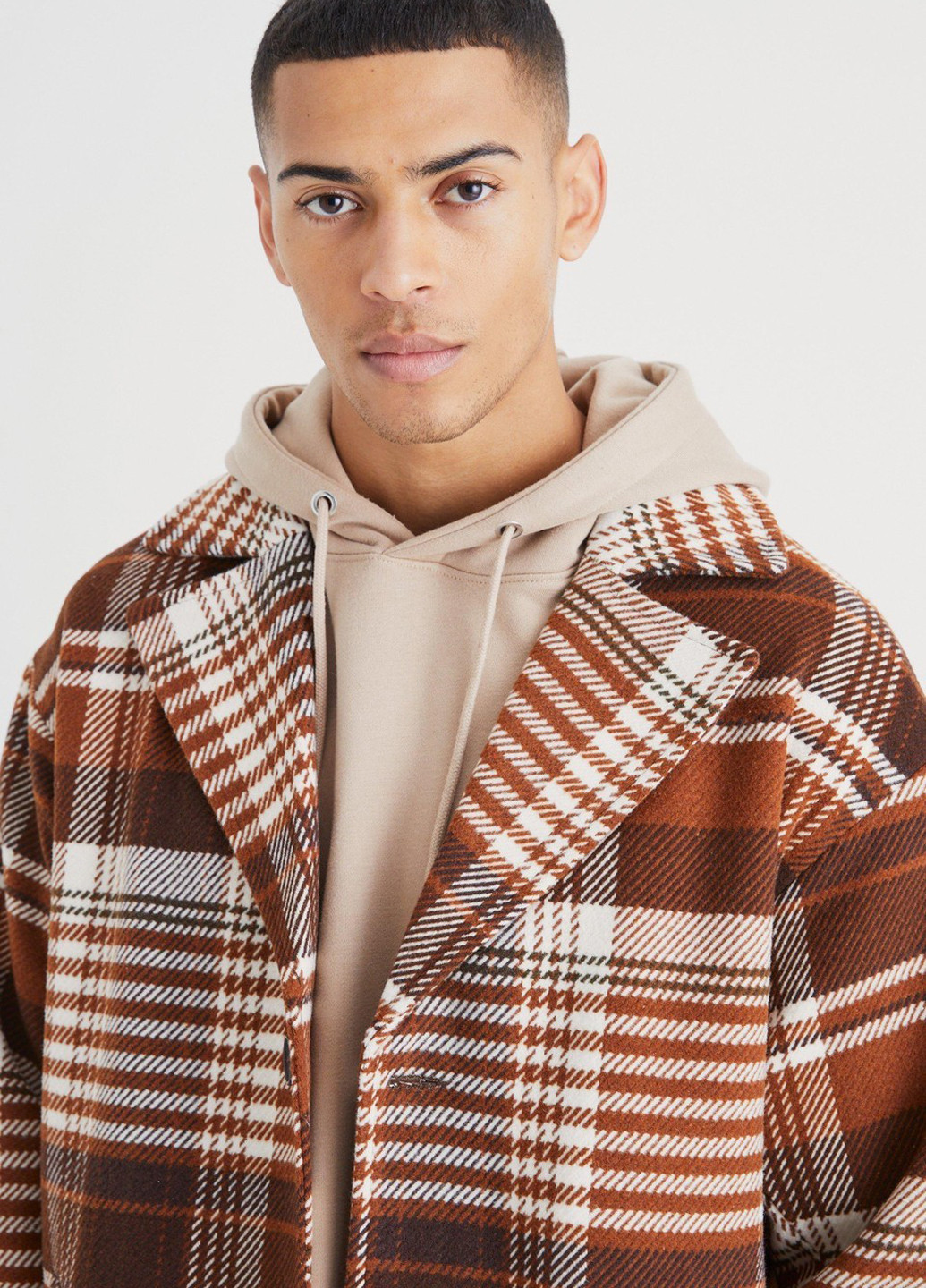 Комбинированное демисезонное Пальто однобортное Boohoo