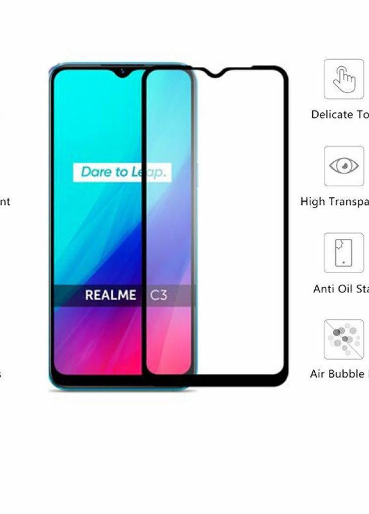 Скло захисне Realme C3 Full Cover Full Glue (Black) (222224) (222224) Drobak (203961253)