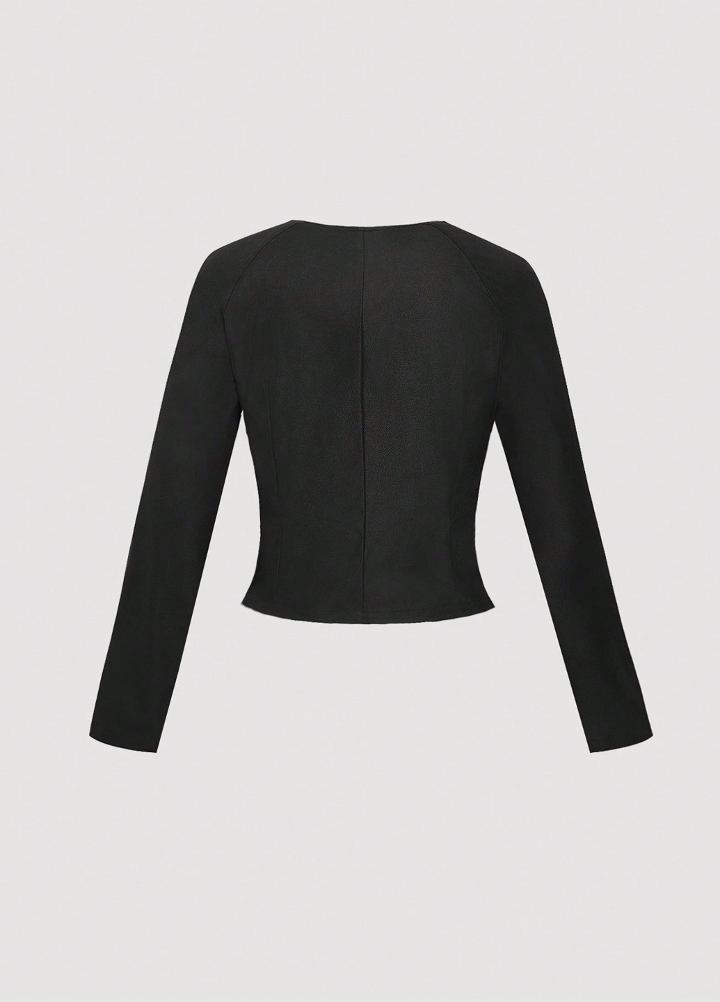 Черный женский жакет SHEIN однотонный - демисезонный