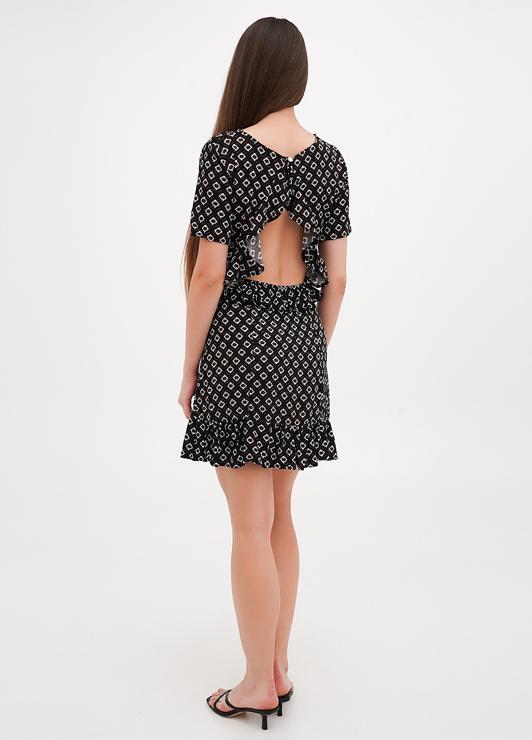 Чорна кежуал сукня а-силует Imperial з геометричним візерунком