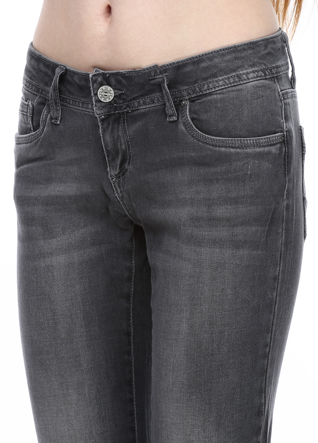 Серые демисезонные прямые джинсы Colin's
