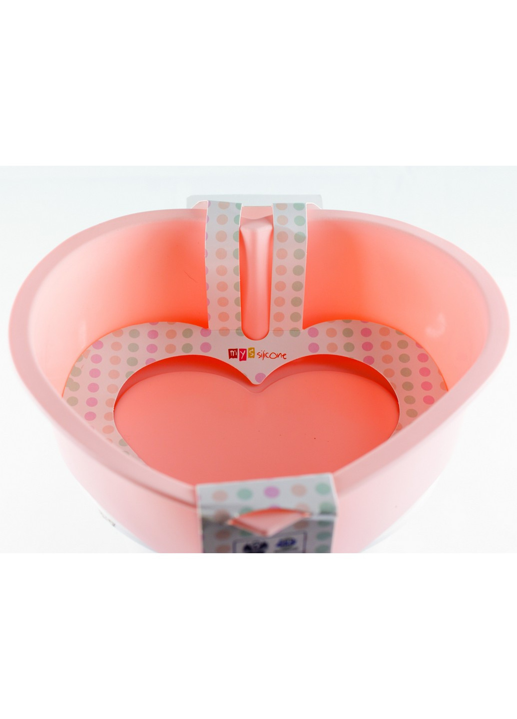 Форма силиконовая для выпечки Сердце, 23см розовая (MYS-40062) MysSilicone (216708579)